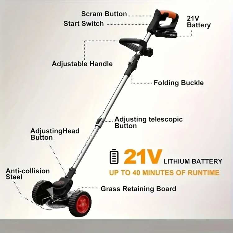 The Latest Small Portable Wireless Electric Lawn Mower/weeding, With A Large-capacity Lithium Battery And Three Types Of Blades 1420