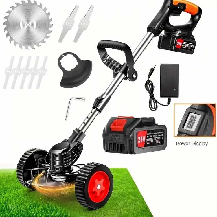 The Latest Small Portable Wireless Electric Lawn Mower/weeding, With A Large-capacity Lithium Battery And Three Types Of Blades 1420