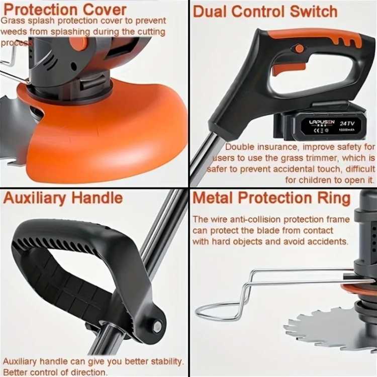 The Latest Small Portable Wireless Electric Lawn Mower/weeding, With A Large-capacity Lithium Battery And Three Types Of Blades 1420