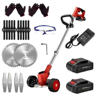 Electric Weed Wacker Battery Powered Grass Trimmer 3 in 1 Weed Trimmer Lawn Edger Brush Cutter for Lawn Garden Pruning Trimming 1420