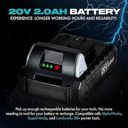 G 20V DC 2Ah 36 Watt Hour Lithium Ion Rechargeable Battery Replacement (Use Only for Snow Thrower, Electrostatic Handheld ULV Fogger Sprayer and Select Outdoor Garden Tools - All Not Included)