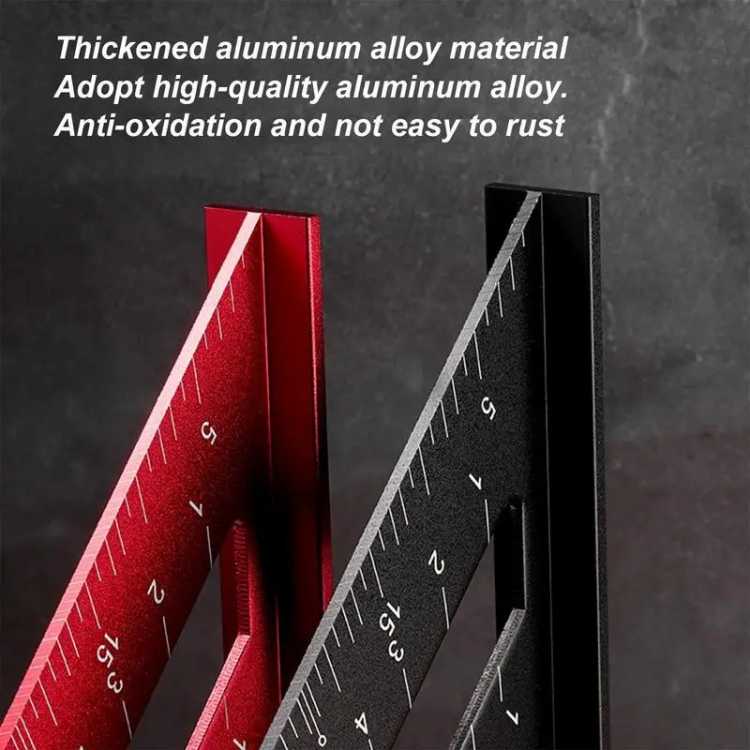 Woodworking Aluminum Alloy Triangle Gauges Measuring Gauging Tools High Precision Marker Angle Ruler Speed Square Metric 1420