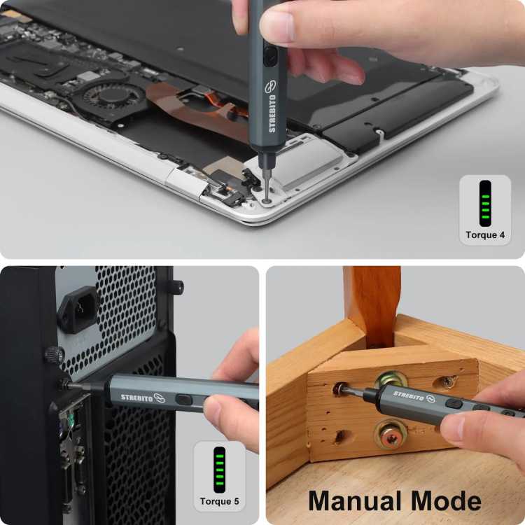 Precision Electric Screwdriver Set 68 in 1 Cordless 64 S2 Precision Drill Bits 5 Torque Settings LED Hand Repair Tool Kit 1420