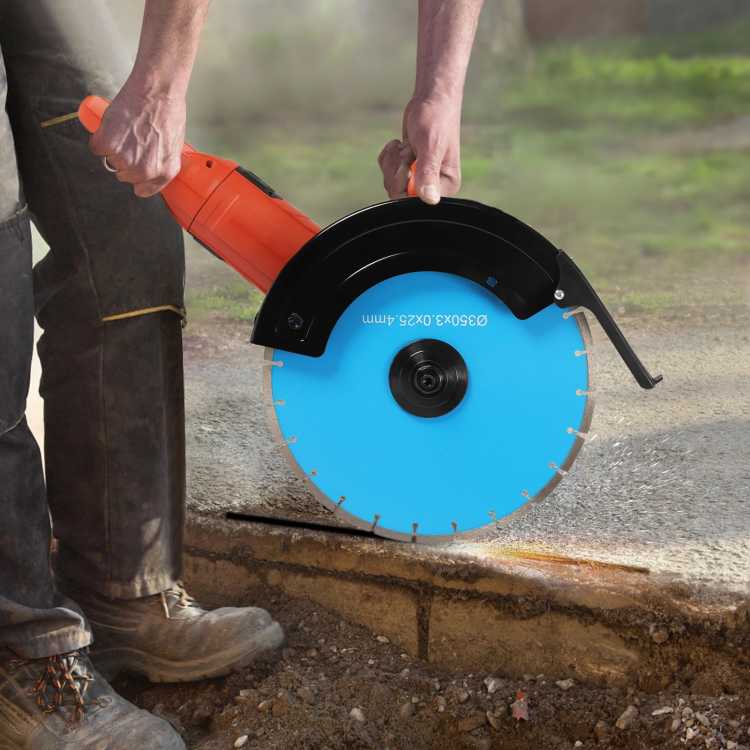 Corded Electric Handheld Concrete Saw 3000W Pure Copper Motor Rotating Handle for Grooving Cutting Work 1420