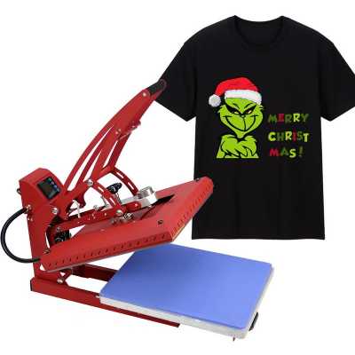 Heat Press Machine Auto Open 16x20 Platen Size For Custom Christmas T-Shirt