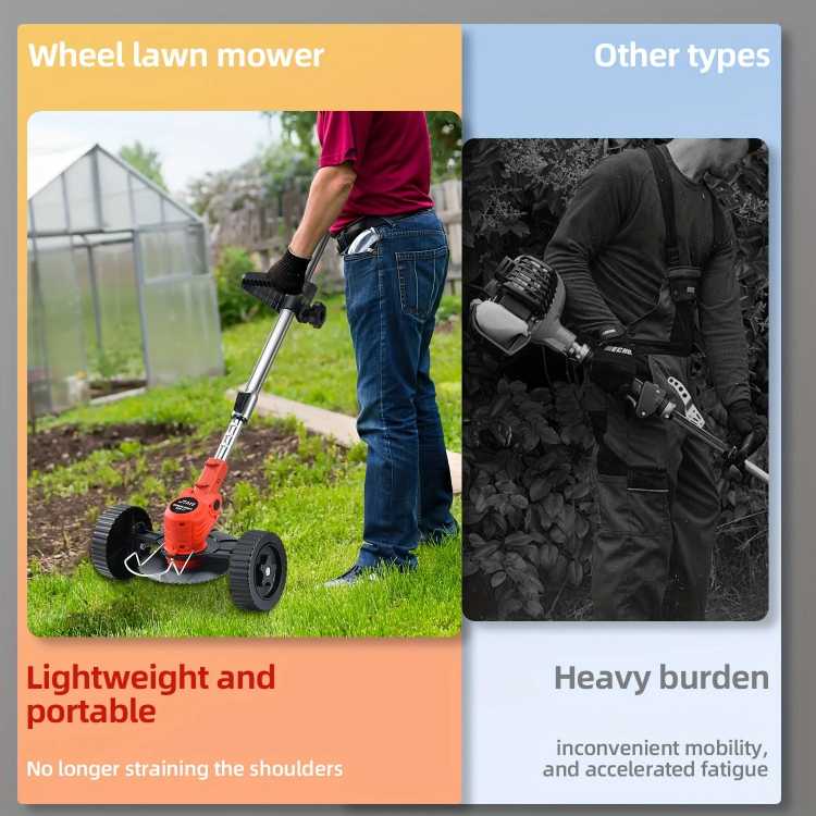 The Wireless Electric Lawn Mower Is Equipped with A Battery and 17 Blades, Suitable for Different Scenarios 1420