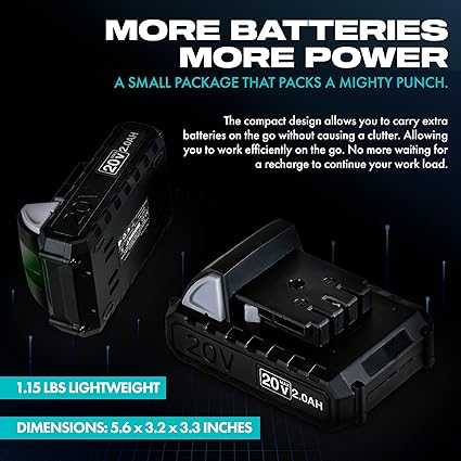 G 20V DC 2Ah 36 Watt Hour Lithium Ion Rechargeable Battery Replacement (Use Only for Snow Thrower, Electrostatic Handheld ULV Fogger Sprayer and Select Outdoor Garden Tools - All Not Included)