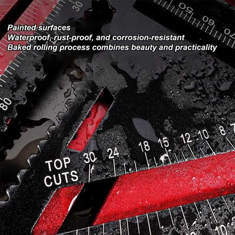 Woodworking Aluminum Alloy Triangle Gauges Measuring Gauging Tools High Precision Marker Angle Ruler Speed Square Metric 1420