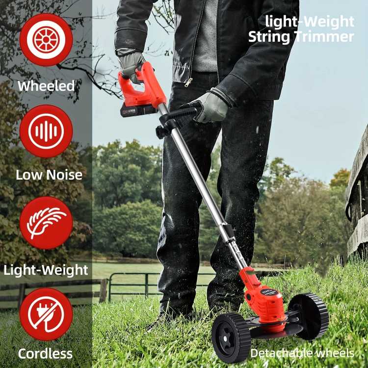 The Wireless Electric Lawn Mower Is Equipped with A Battery and 17 Blades, Suitable for Different Scenarios 1420