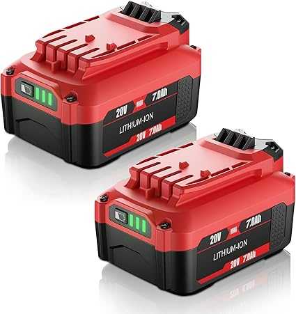 7000mAh 20V Replacement for Craftsman V20 MAX Battery Lithium Ion CMCB205 CMCB204, CMCB204-2,CMCB202,CMCB202-2,CMCB201,CMCE520B,CMCS300B Compatible with 20V Cordless Power Tools ,2Pack,LED Indicator
