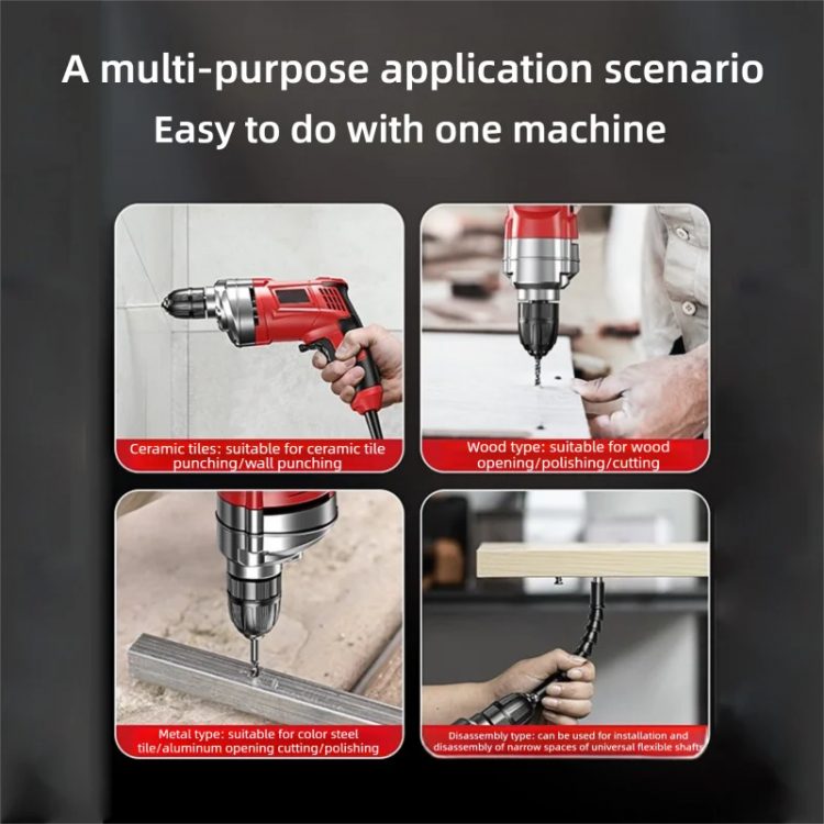 220V 50Hz Impact Drill 0-3000 R/min High Rotation Speed Corded Electric Drill Tool Max 13mm Chuck Controllable Speed 780W 1420
