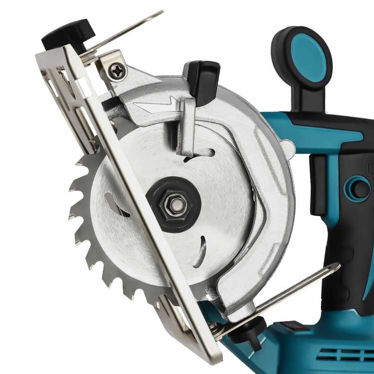 4.9Inch Rechargeable Chainsaw with Charger Circular Saw 4.0Ah Battery Carbon Steel 110V 0-45°Adjustable Cutting Angle 1420