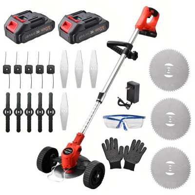 The Wireless Electric Lawn Mower Is Equipped with A Battery and 17 Blades, Suitable for Different Scenarios 1420