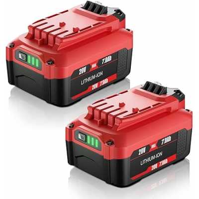 7000mAh 20V Replacement for Craftsman V20 MAX Battery Lithium Ion CMCB205 CMCB204, CMCB204-2,CMCB202,CMCB202-2,CMCB201,CMCE520B,CMCS300B Compatible with 20V Cordless Power Tools ,2Pack,LED Indicator