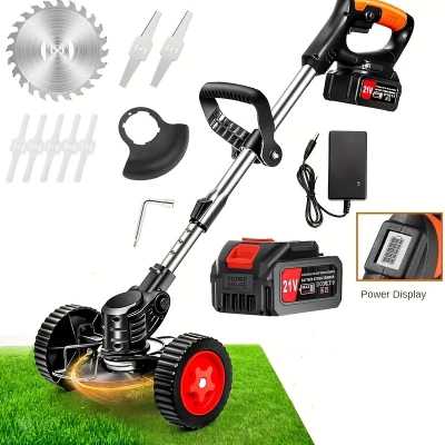 The Latest Small Portable Wireless Electric Lawn Mower/weeding, With A Large-capacity Lithium Battery And Three Types Of Blades 1420