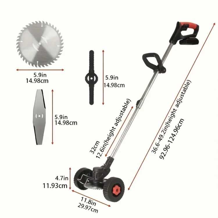 The Latest Small Portable Wireless Electric Lawn Mower/weeding, With A Large-capacity Lithium Battery And Three Types Of Blades 1420