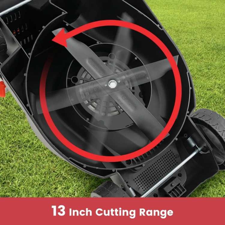 Electric Lawn Mower, Versatile Corded Lawn Mower with Grass Collection Box, 10 AMP Motor, 13" Cutting Deck, 3 Adjustable