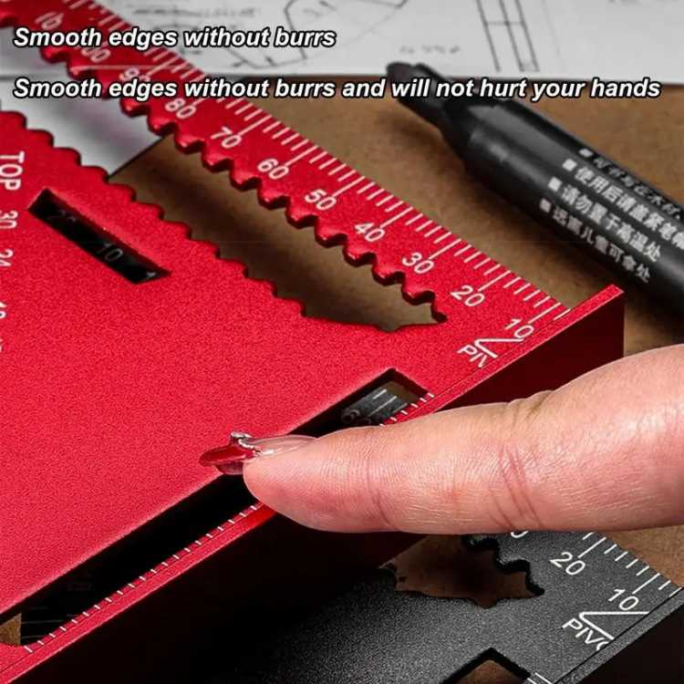 Woodworking Aluminum Alloy Triangle Gauges Measuring Gauging Tools High Precision Marker Angle Ruler Speed Square Metric 1420